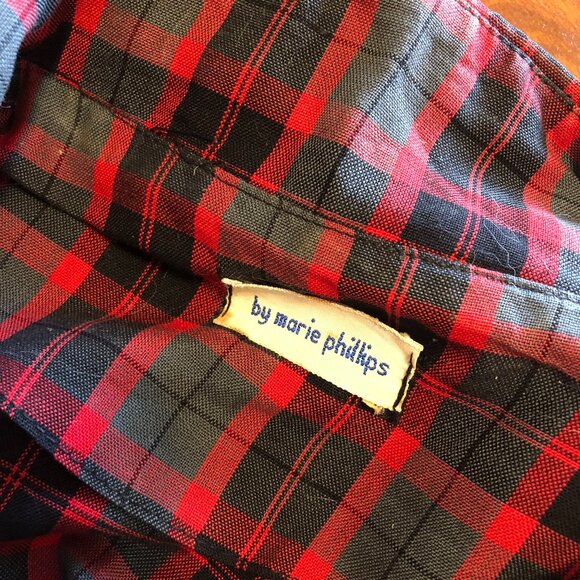 Vintage 1940s 1950s Marie Phillips Plaid Dress Set Jacket & Skirt Trad Wife - Picture 4 of 6